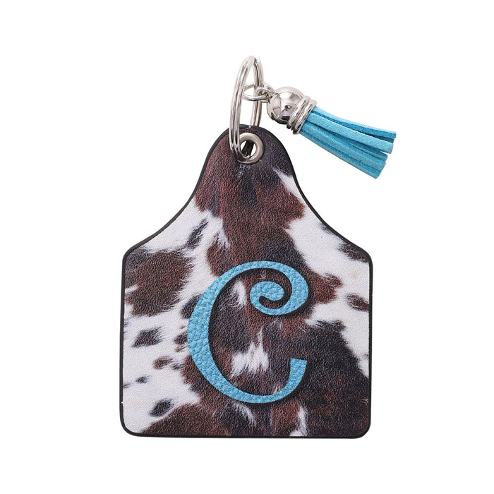 Wholesale Leather Western Style Cow Pattern Animal Keychain JDC-KC-YiTian004