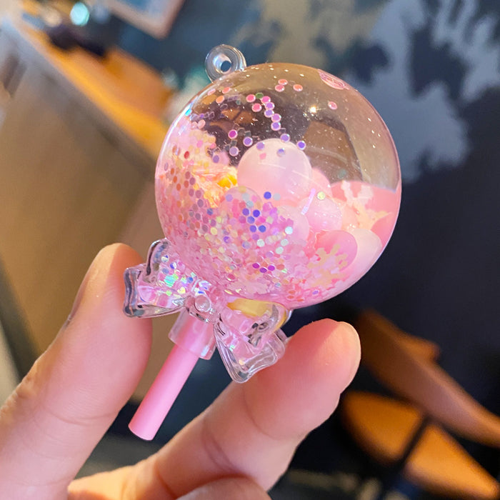 Wholesale Oil-flowing Quicksand Sakura Keychain