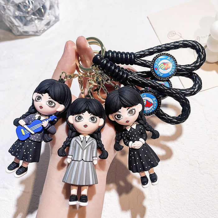 Wholesale Silicone Cartoon Doll Keychain JDC-KC-Qiwei012