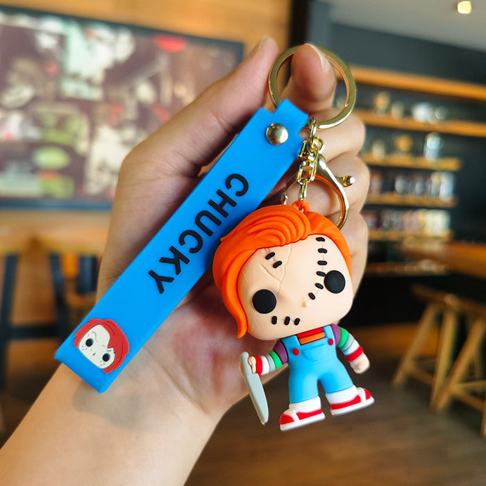 Wholesale Rubber Cartoon Doll Keychain JDC-KC-Tingm187