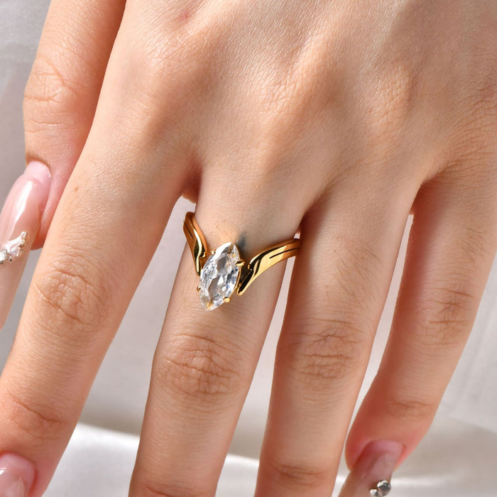Wholesale Zircon Ring Titanium Steel Non-Fading