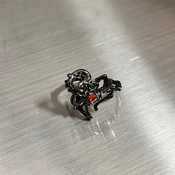 Wholesale Butterfly Irregular Flower Ring Hip-hop Fried Street Fashion Open Ring