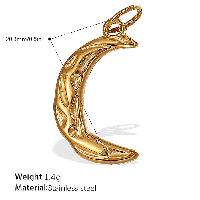 Wholesale Sun and Moon Element Stainless Steel Gold-Plated Pendant