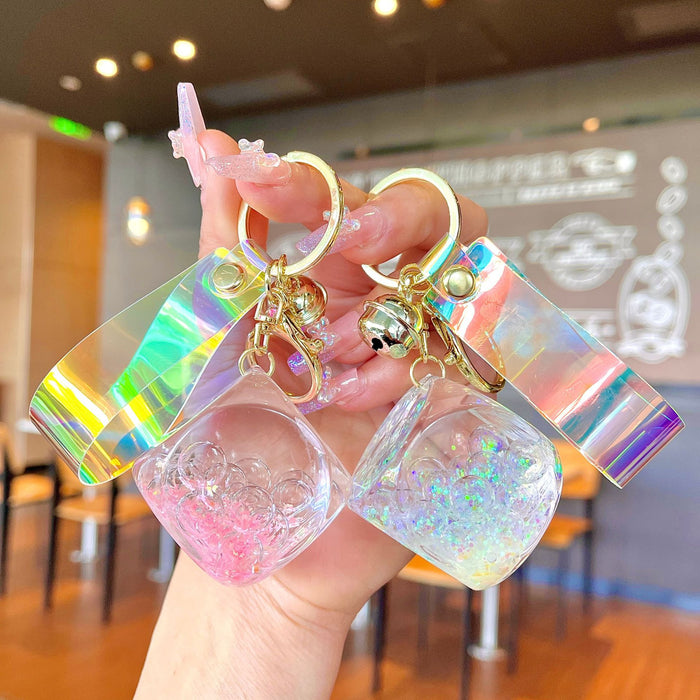 Wholesale Acrylic Oiled Luminous Dice Keychain JDC-KC-JinM005