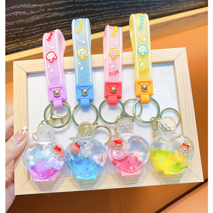 Llavero de botella de perfume de aceite al por mayor Mermaid JDC-KC-GSWA011