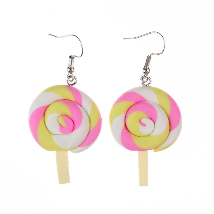 Wholesale Cartoon Clay Lollipop Earrings JDC-ES-niqing034