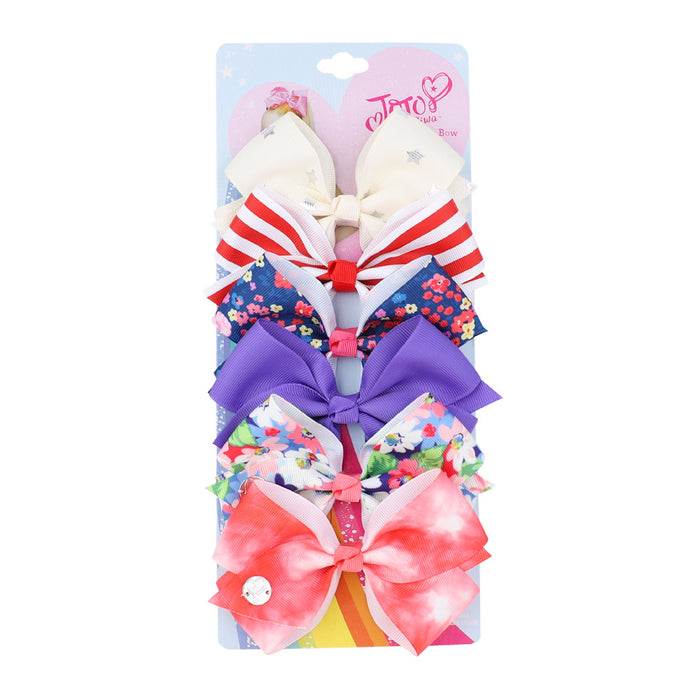 Wholesale Halloween Polyester Fabric Bow Hair Clip Set JDC-HC-Xiane018