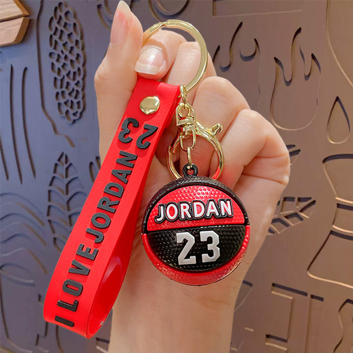 Wholesale Cartoon key chain star basketball pendant bag pendant car key chain gift