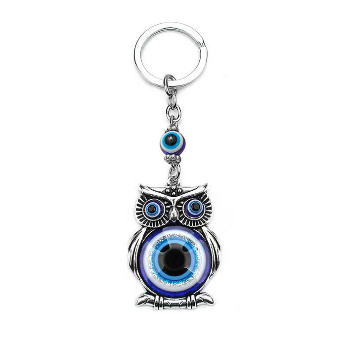 Wholesale Diamond Keychain  Elephant Butterfly Pendant Devil's Eye Accessories