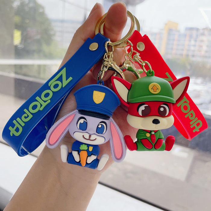 Wholesale Cute Cartoon Three-dimensional Silicone Keychain JDC-KC-JuShu036