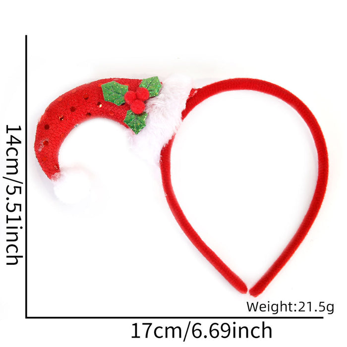 Wholesale Christmas Hair Band Headwear Children Adult Party Decoration Christmas Hat Christmas Tree Headband Hair Accessories