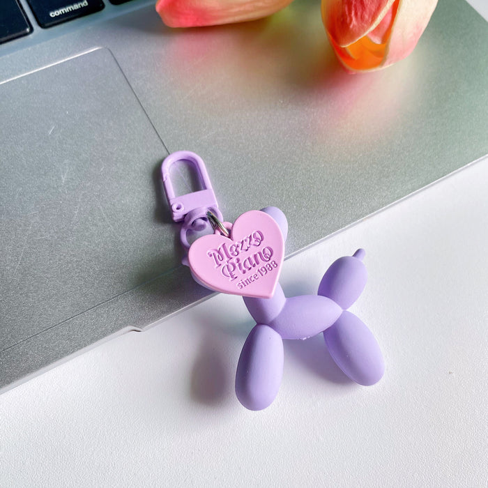 Wholesale Colorful heart-shaped balloon keychain, cartoon keychain, personalized gift, backpack decoration