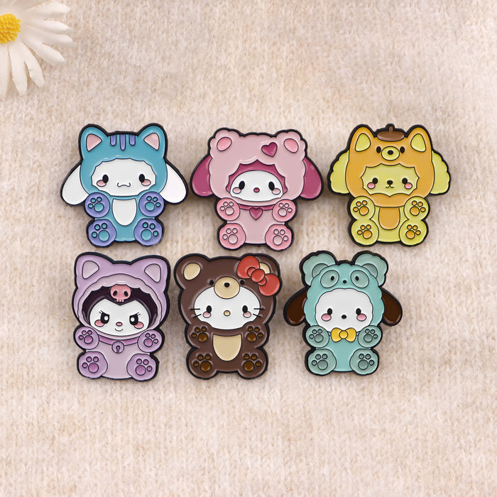 Wholesale Cartoon Cute Cat Brooch Badge Clothing Backpack Decoration Accessories
