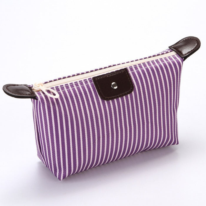 Wholesale Striped Dumpling Cosmetic Bag Dumpling Bag Folding JDC-CB-Xiangz002