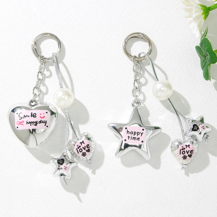 Wholesale Trendy Acrylic Star Phone Lanyard Keychain Japanese Korean Style Keyring for Bag Car Case Gift Accessory