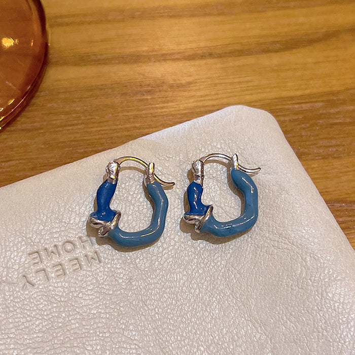 Wholesale U-shaped temperament ear buckle, niche design, versatile, unique and personalized knot earrings