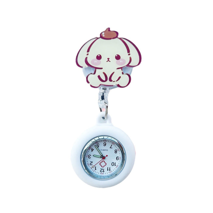 Wholesale Cute cartoon retractable luminous pocket watch