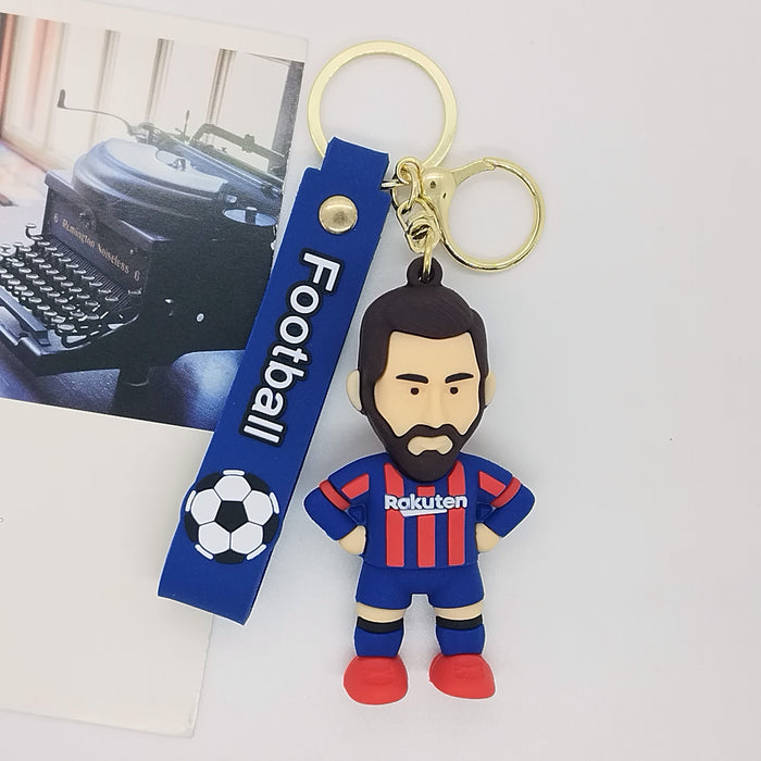 Wholesale cartoon character Messi key chain pendant bag car key chain accessories gift