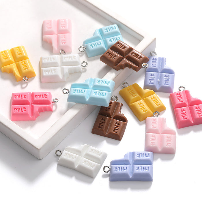 Wholesale Sweet Cartoon Chocolate Resin Pendant DIY Jewelry Accessory Gift