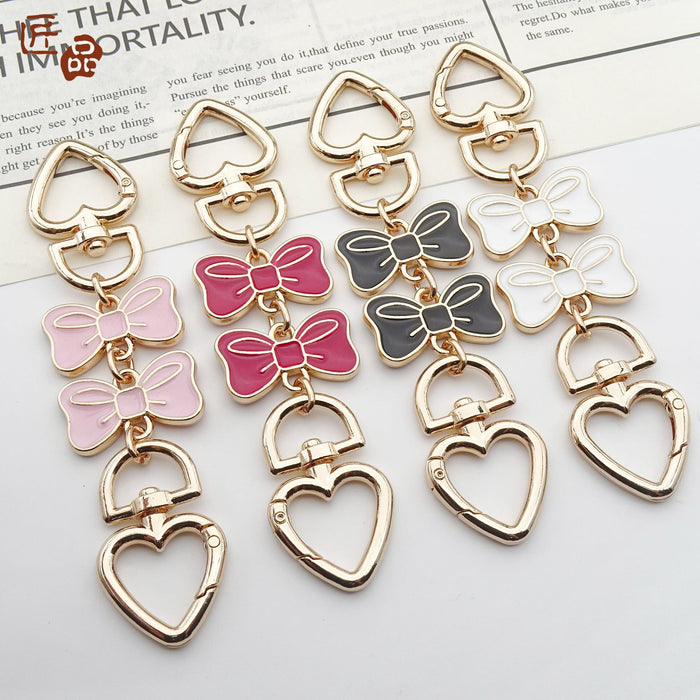 Wholesale Bowknot extension chain bag strap Keychains
