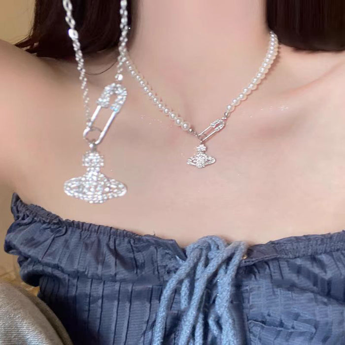 Wholesale Pearl necklace pendant, simple and niche necklace accessory, light luxury and high-end feeling, collarbone chain