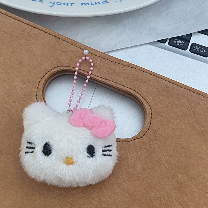 Wholesale New Cute Plush Black Pink Bow Doll Bag Accessories Small Pendant Pendant Keychain