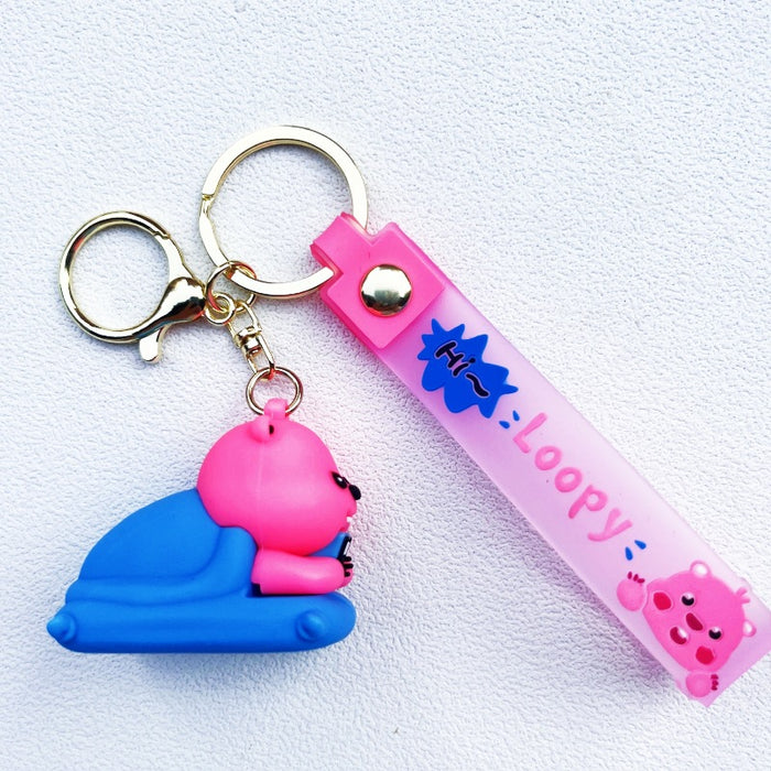 Wholesale PVC Cartoon Doll Keychain JDC-KC-WuYi041