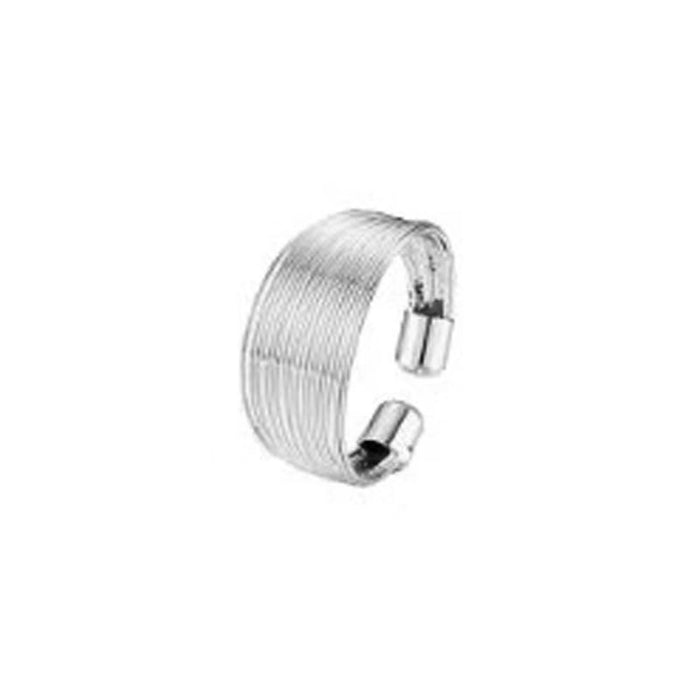 Wholesale Multi layer silver silk thread wrapped ring, simple and niche, stacked index finger ring, retro multi-layer bracelet