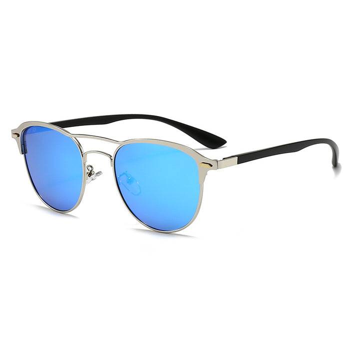 Wholesale New Sunglasses Retro Round Frame Sunglasses Double Beam Driving Glasses Polarized Sunglasses