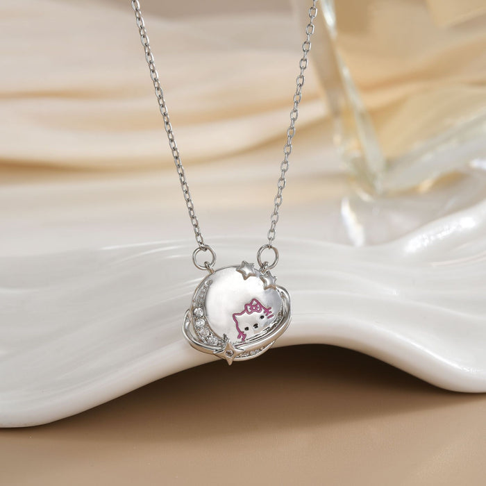 Wholesale Cat pendant micro-painted zircon copper gold-plated clavicle necklace