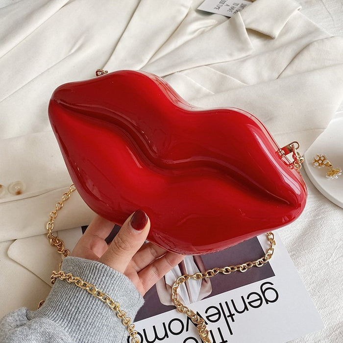 Wholesale Personalized Lip Bag Acrylic Fashion Evening Bag JDC-SD-TY016