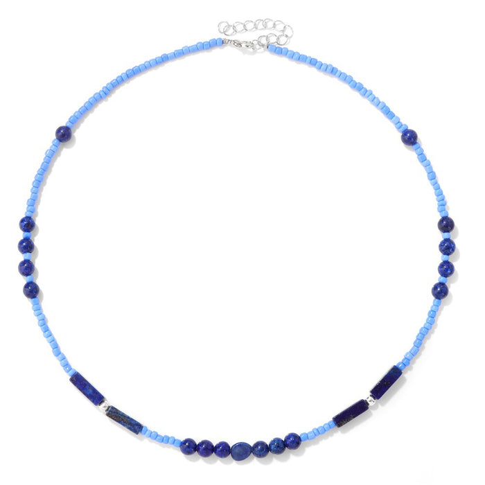 Wholesale Stone bead necklace with colorful small beads choker necklace