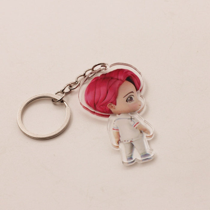 Wholesale Cartoon Frosted Acrylic Keychain JDC-KC-HanTian006