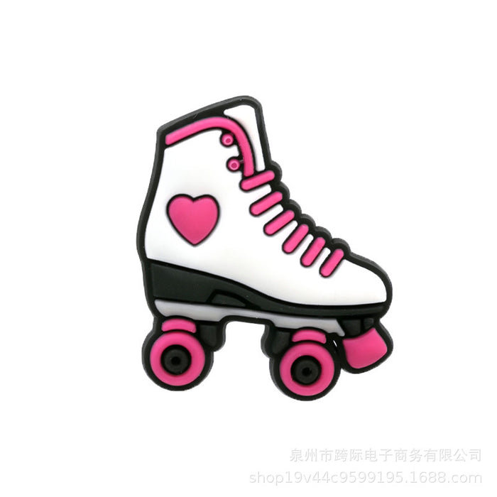 Wholesale New Pink Casual Series Shoes Flower Shoes Buckle Hole Slippers Sports Bracelet Hole Bag Accessories Decorative Buckle