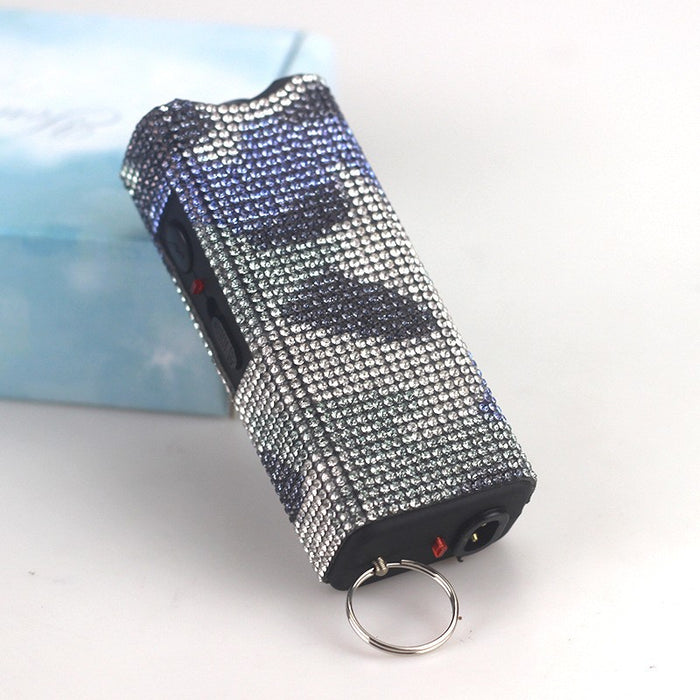 Wholesale Multifunctional Square Diamond Portable Tactical Flashlight Keychain Direct Charging