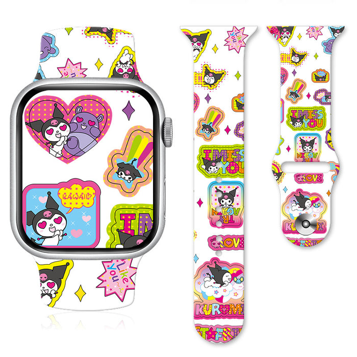 Wholesale Silicone Cartoon Printed Watch Strap JDC-WD-NuoQi008