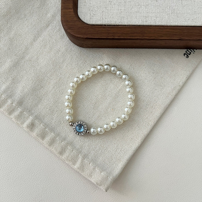 Wholesale Pearl necklace light luxury niche collarbone chain pearl earring necklace set combination