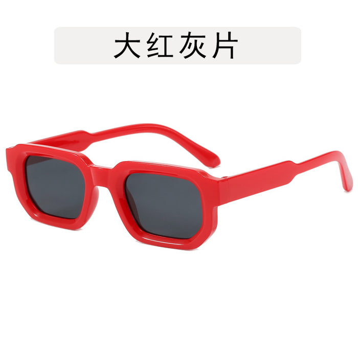 Wholesale Square frame sunglasses, new retro polygon sunglasses, simple and high-end fashion glasses