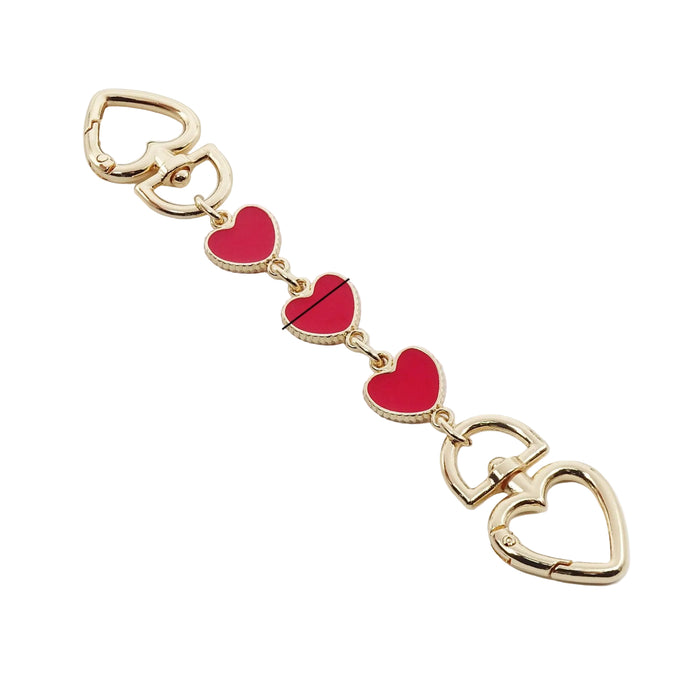 Wholesale Heart-shaped chain accessory bag strap Keychains