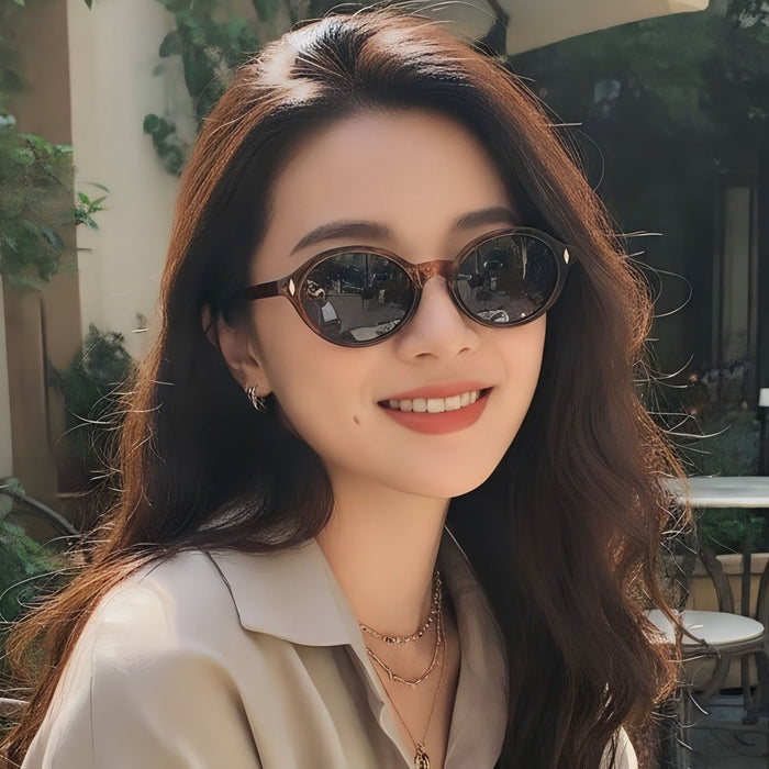 Wholesale Retro Round Sunglasses Black Frame Gray Lens UV400 Travel Boutique