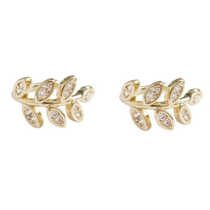 Wholesale Exquisite and minimalist leaf ear bone clip without ear holes, adjustable earrings, high-end ear accessories