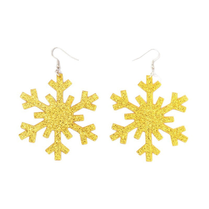 Wholesale Resin Snowflake  Earrings Creative Design Christmas Earrings MOQ≥2