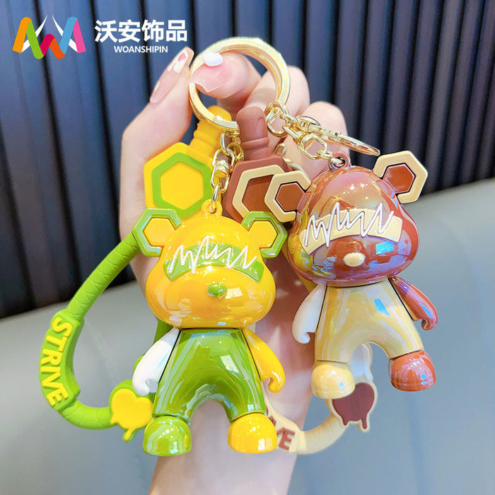 Caricatura al por mayor llavero UV Cool Bear JDC-KC-GSWA007