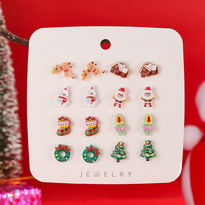Wholesale Christmas earrings cute cartoon simple  elk earrings