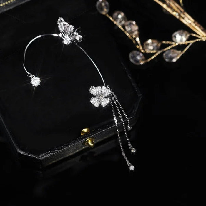 Wholesale Butterfly Ear Hanging Women's Temperament High End No Ear Hole Earrings Design Earrings