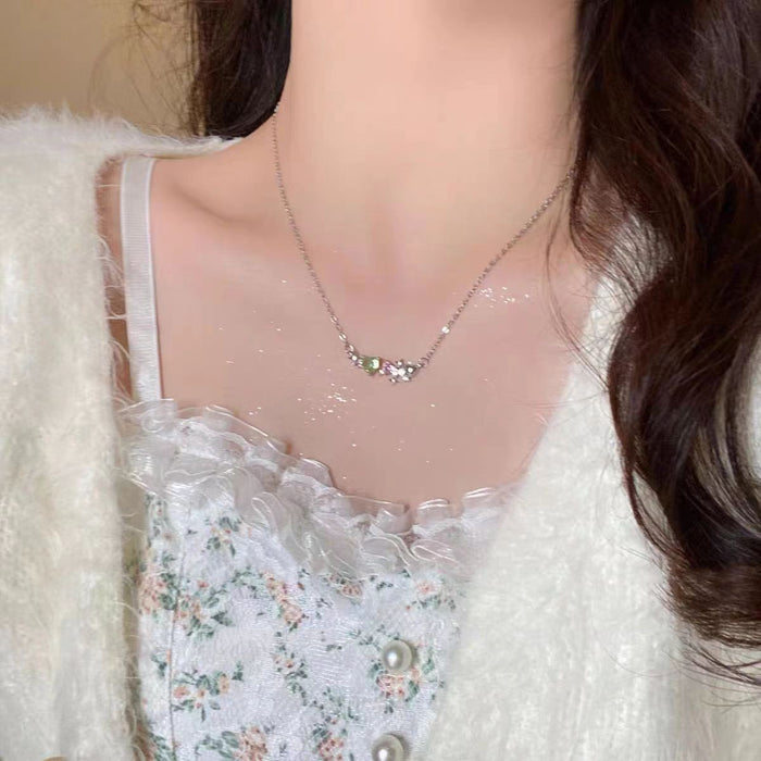 Wholesale Irregular Brooch Moonstone ing Necklace Clavicle Chain