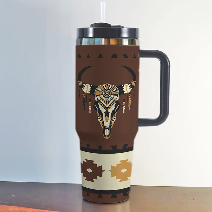 Wholesale Western Cowboy 40oz Stainless Steel Tumbler with Handle Car Cup MOQ≥2