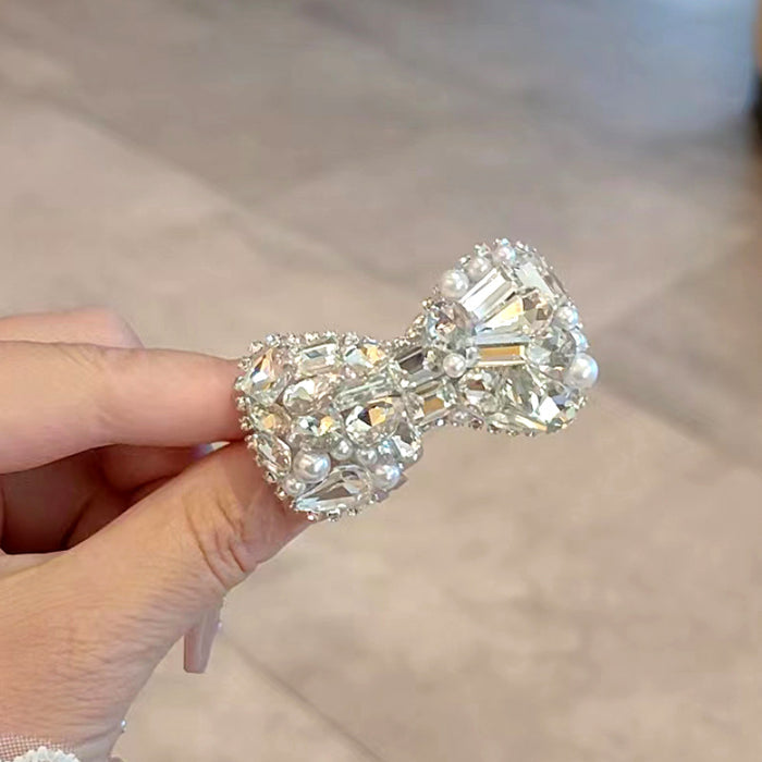 Wholesale Full diamond Bow Side Hair Clips for women