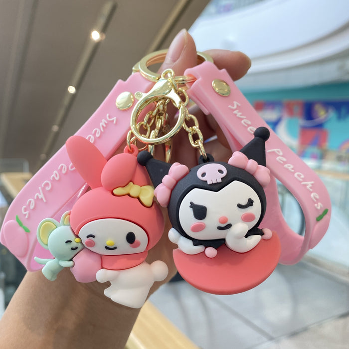 Wholesale Cartoon Doll Pendant Silicone Keychains JDC-KC-PengYu42