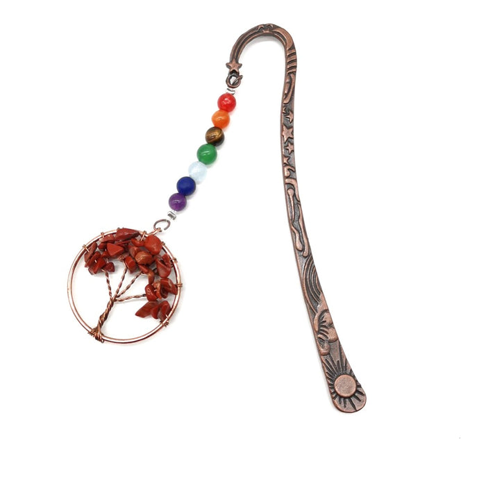 Wholesale Vintage Natural Crushed Stone Crystal Tree of Life Bookmark JDC-BM-HXu001